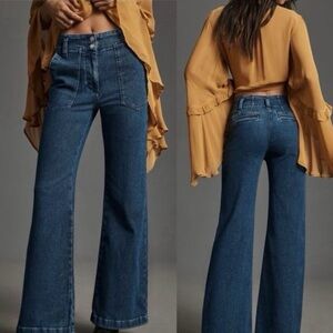 Anthropologie Maeve The Naomi High-rise Wide-leg